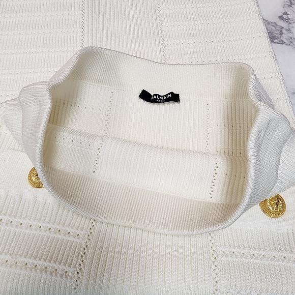 Balmain Pointelle Knit Midi Skirt - Picture 11 of 14